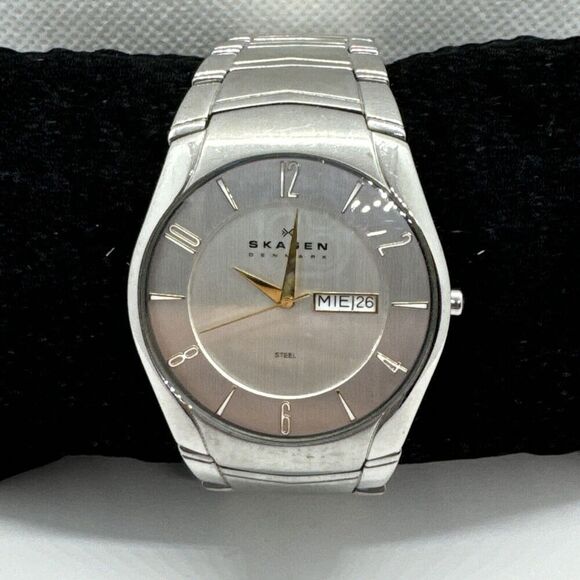 Skagen 531XLSGX1 Men\'s Silver Stainless Steel Analog Dial Wrist Watch JNA562 main image 5